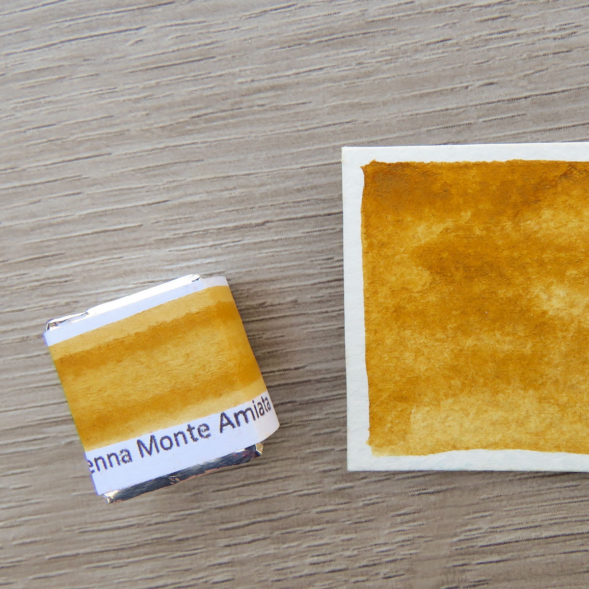 Nat Sienna Monte Amiata Watercolour Half Pan - Image 2